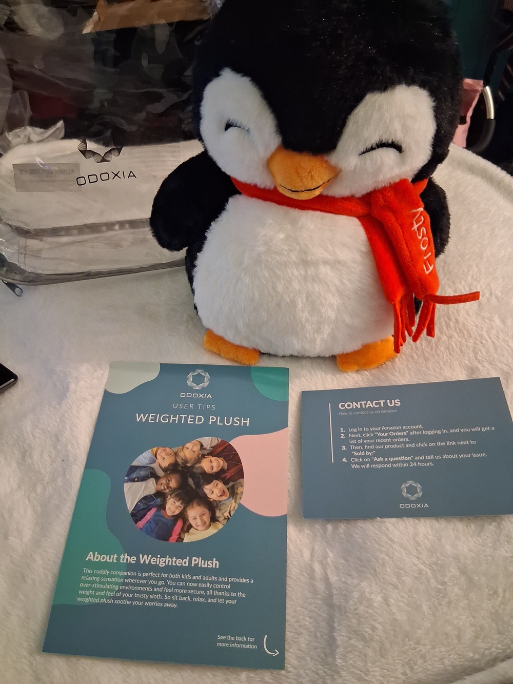Odoxia Penguin "Frosty" ultra-soft Weighted Plushie Designed To Soothe